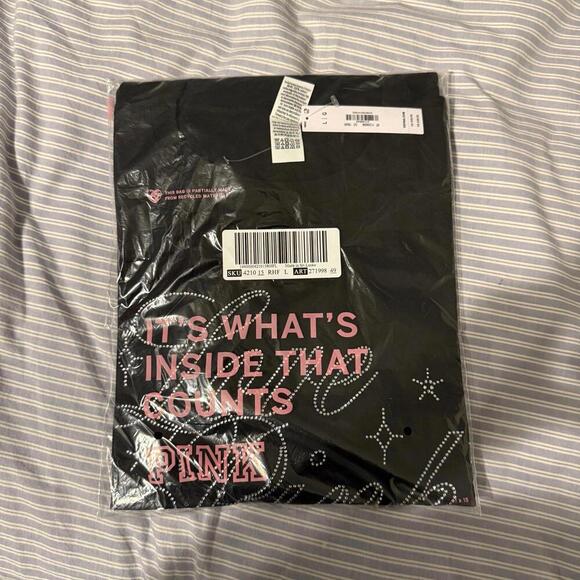 Victoria's Secret Tops - Victoria’s Secret PINK Campus Cotton Bling Tee